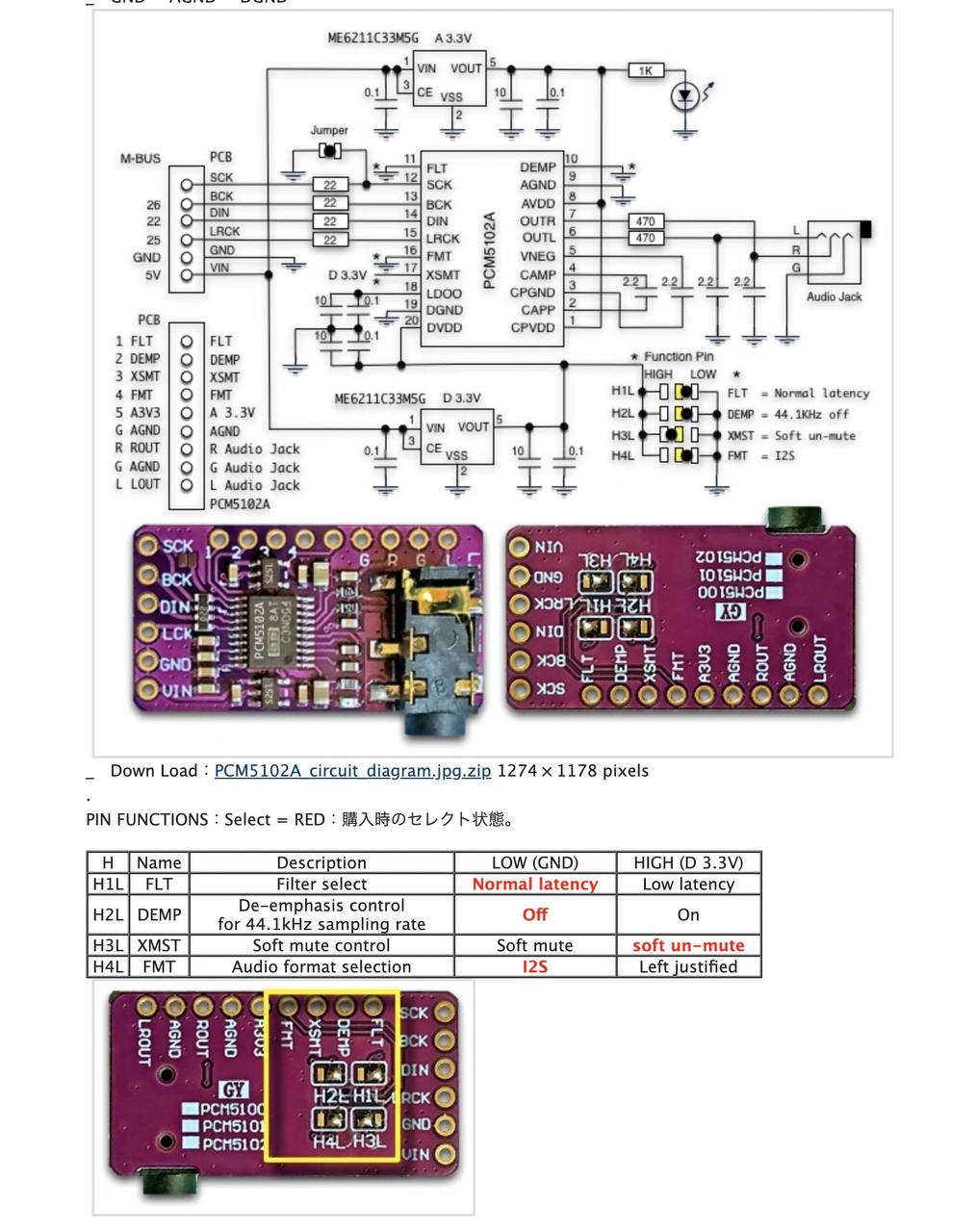 Sơ đồ đấu nối PCM5102